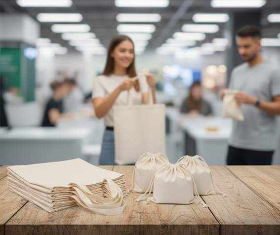 esportatore di sacche con coulisse in cotone personalizzate